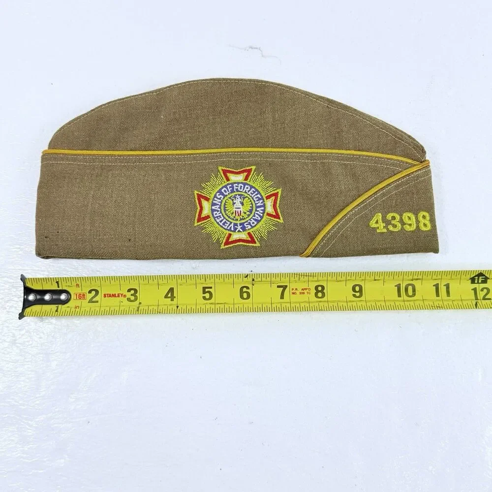 Vintage VFW Post 4398 Missouri Garrison Cap Hat Military Veterans Foreign Wars